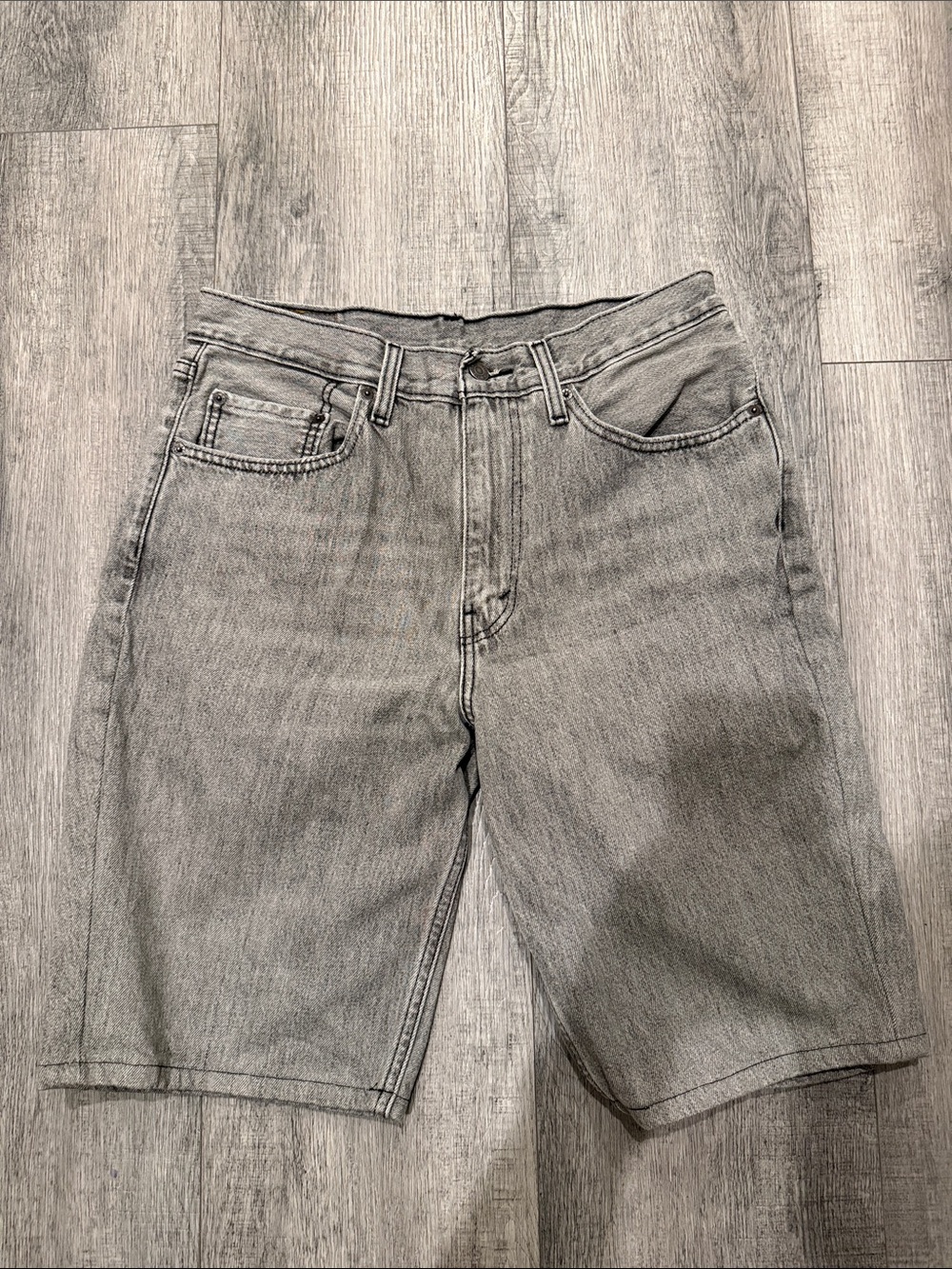 Levi's Gray Denim Jean Shorts